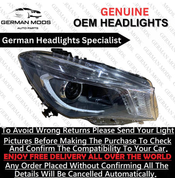 Mercedes CLA200 CLA45 W117 2013-2018 bi-Xenon Headlight Right/Driver/Off Side complete unit